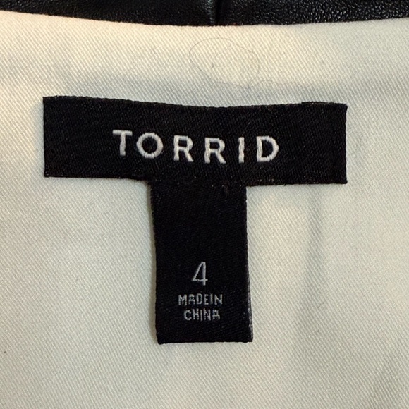 Torrid Ivory Jacket with Black Faux Leather Trim Accents (4) - Picture 11 of 14